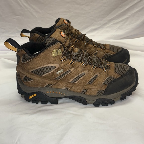 Merrell Moab 2 Mid Shoes Mens Size 9.5 Brown Waterproof Vibram Hiking J06051 - Picture 1 of 16